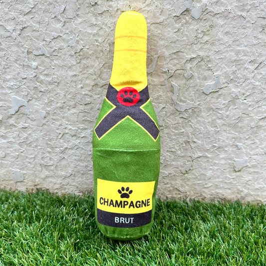 “What’s Poppin’?” Champagne Bottle - Plush Squeaky Toy