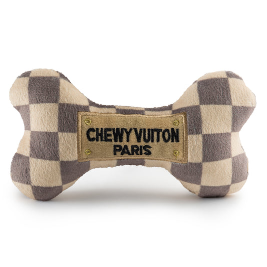 “Chewy Vuiton” Bone - Plush Squeaky Toy