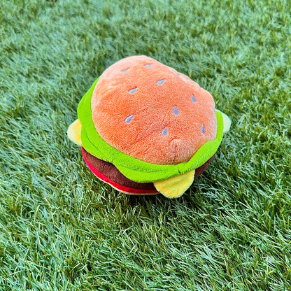 “Bark Burger” -  Plush Squeaky Toy