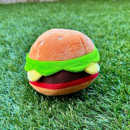 “Bark Burger” -  Plush Squeaky Toy