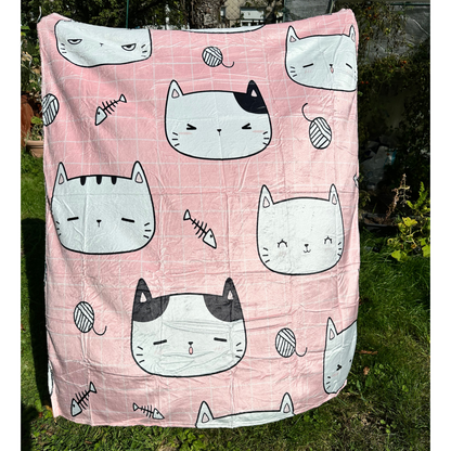 “Purrfectly Pink” - Plush Blanket