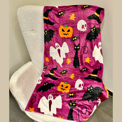 Halloween Cat - Plush Blanket