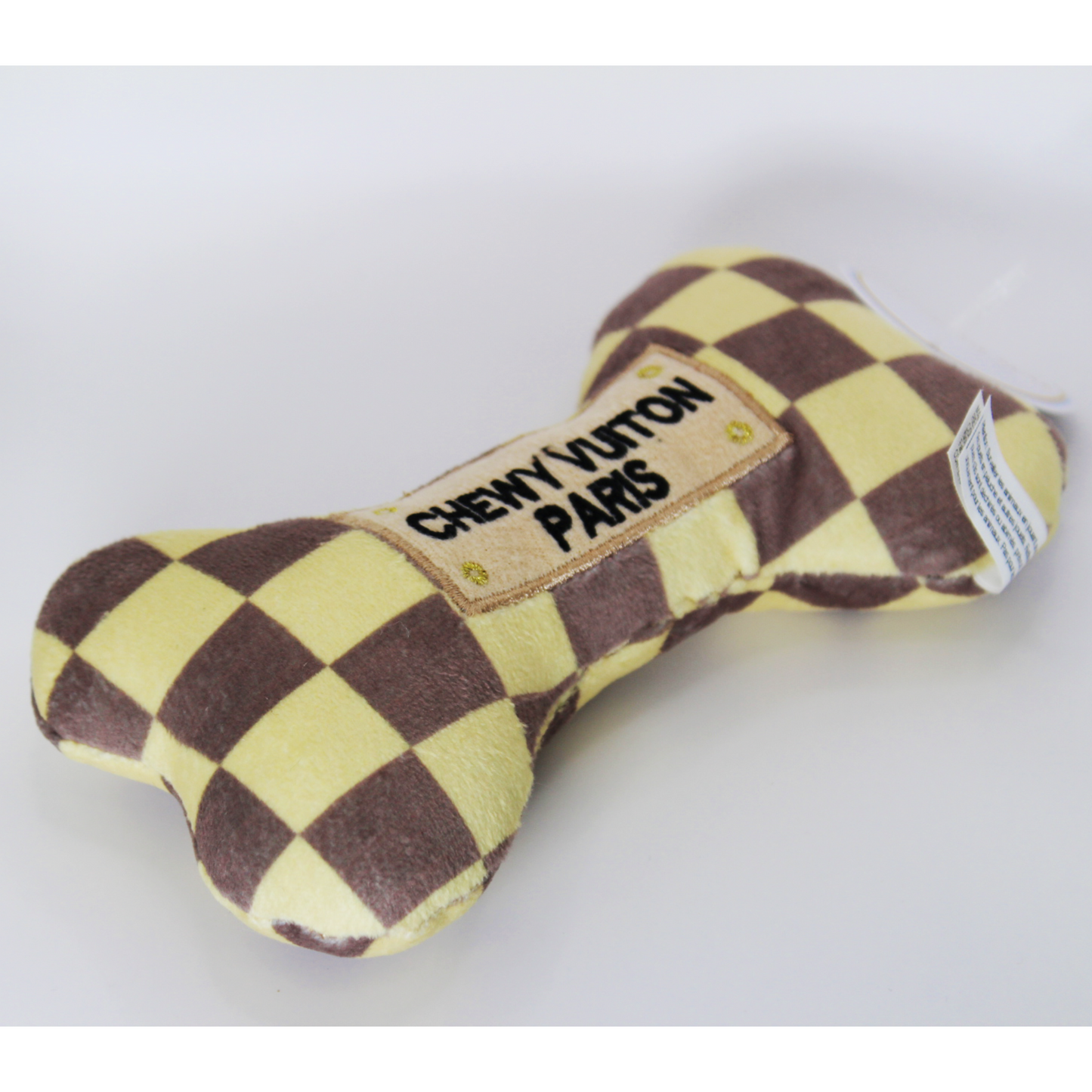 “Chewy Vuiton” Bone - Plush Squeaky Toy